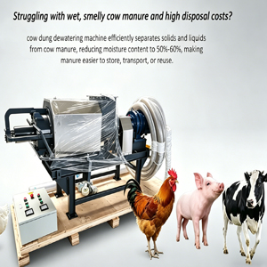 What materials can the manure dewatering machine process?